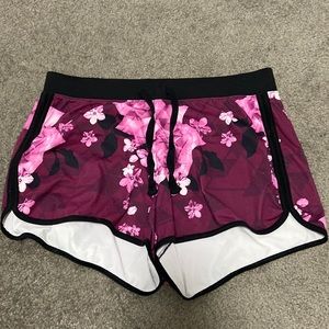 Pink with flowers justice shorts